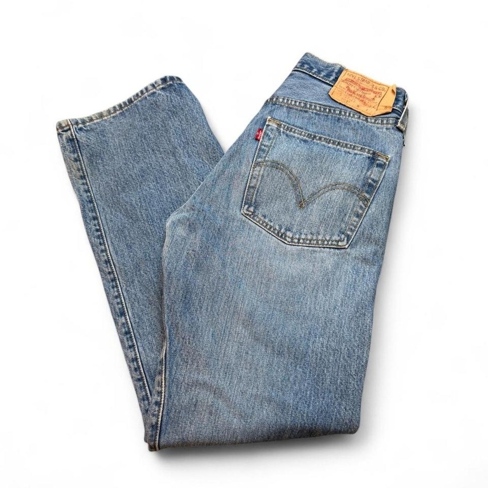 Vintage Levi's 501 Y2K button fly denim blue jeans size 31x32